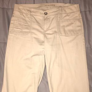 Lightweight tan bootcut pants